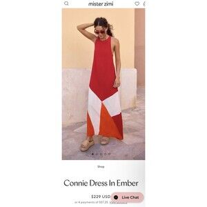Mister Zimi Women's Maxi Summer Dress 100% Viscose Size 12